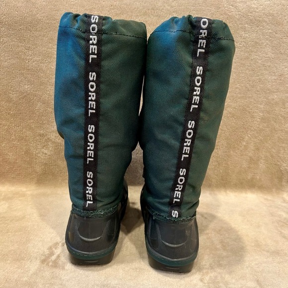 Sorel Youth Kids‎ 4 Snowlion Lined Winter Boots Waterproof Removable Liner Green - Picture 5 of 13